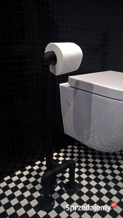 Stojak wieszak na papier loft z rur