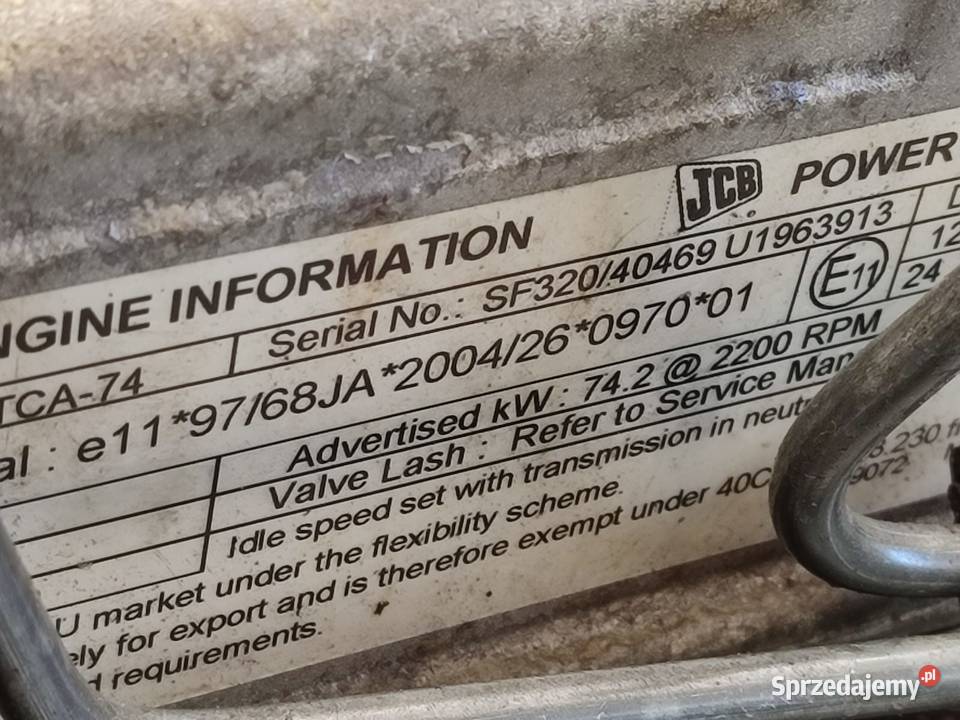 Silnik TCA74 JCB 53070 Części maszyn i innych pojazdów Wilkowo sprzedam