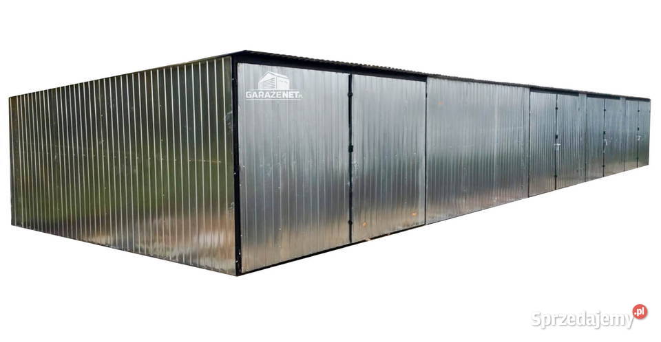 GARAŻ BLASZANY RZĄD 175m x 5m spad tył 4x Brama Łapanów