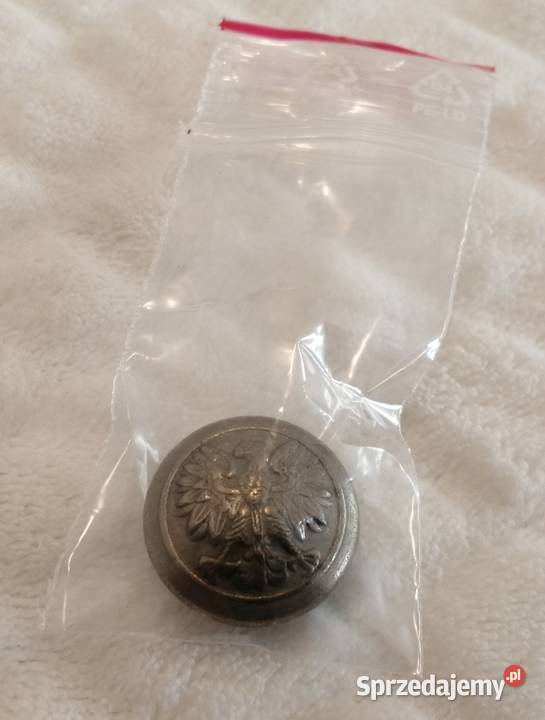 Ozdobny guzik na stopce okrągły Orzeł 22mm 32 Czeladź