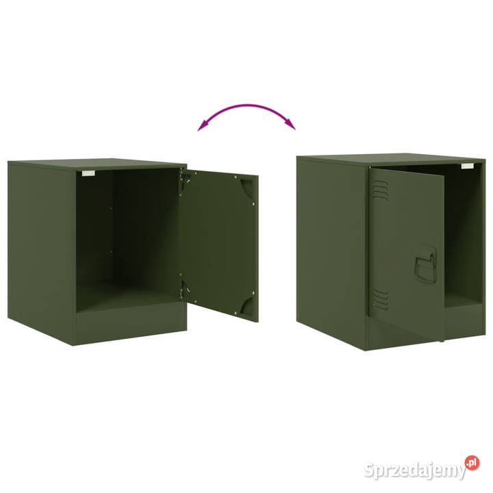 Szafka nocna oliwkowa zieleń 345x39x44 stal Nocne Warszawa