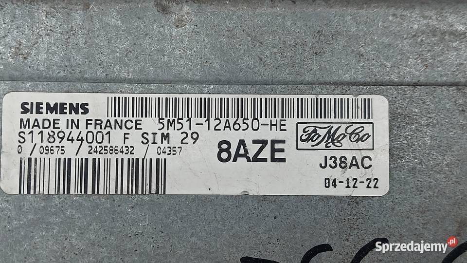 FORD FOCUS MK2 II 16 16v komputer sterownik świętokrzyskie Kielce