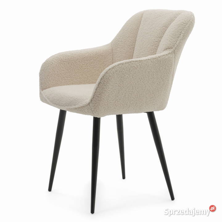 Krzesło Tapicerowane Lago Jasnobeżowe Boucle 58cm wielkopolskie Tarchały Małe sprzedam