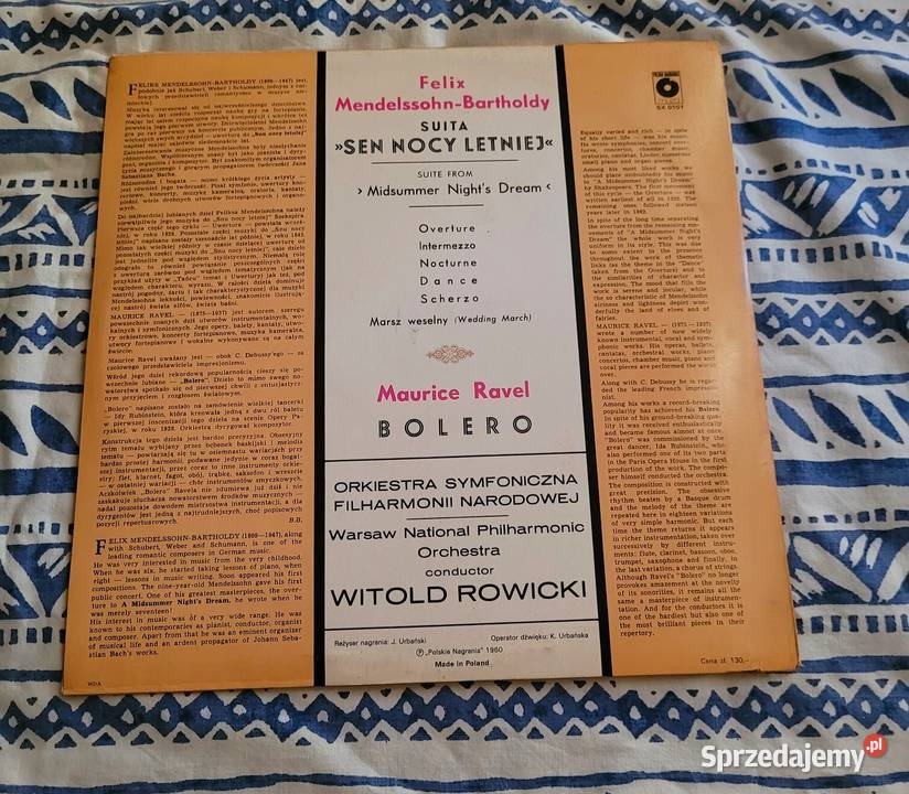 Mendelson Sen Nocy Letniej Ravel Bolero stan Chełmno