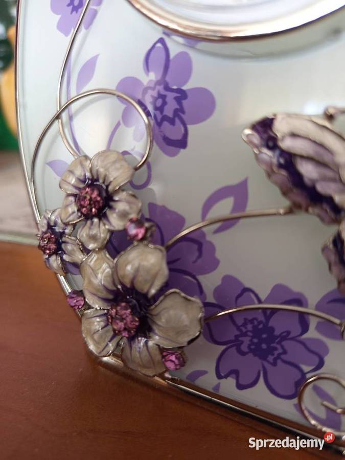 Prezent na Walentynki Zegar oprawa w szkłobogato Rękodzieło mazowieckie Warszawa