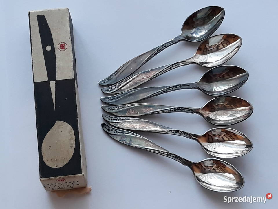 Posrebrzane łyżeczki do kawy mokki AMERYKAŃSKI śląskie Dąbrowa Górnicza