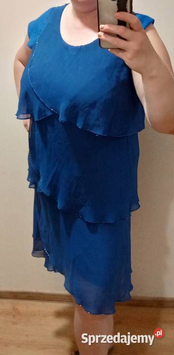 Sukienka z falbankami rozmiar 4648 Długość Midi Biecz