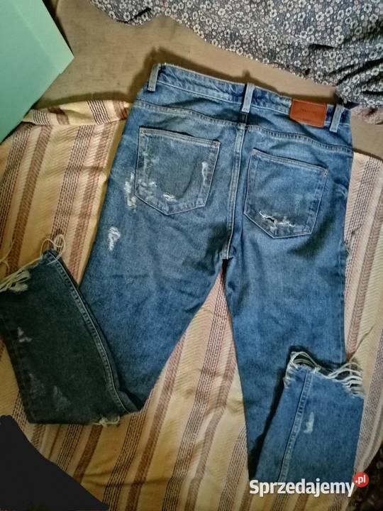 ZARA spodnie dżinsy Ripped jeans boyfriend mom Leszno