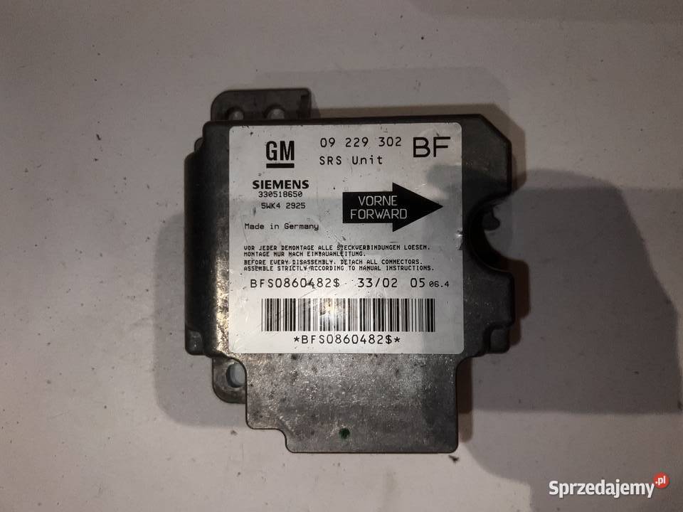 sensor airbag opel astra II g