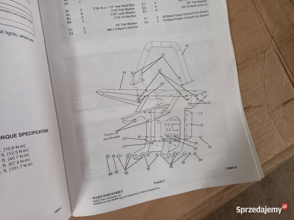 Nowy bumper zderzak Warn Yamaha Rhino Części motocyklowe Suwałki