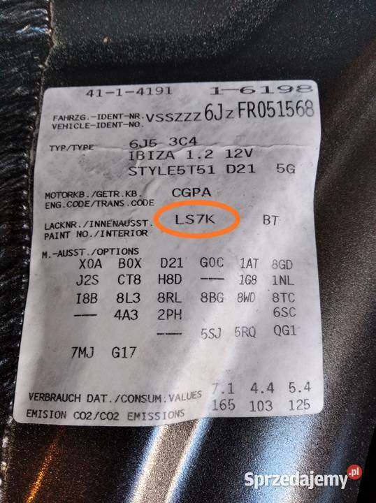 Lusterko Seat Ibiza IV prawe lakier LS7K wielkopolskie Kościan