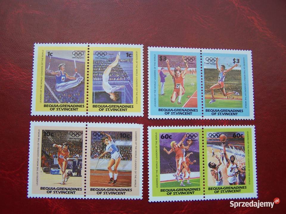 Bequia Grenadyny 1984 MNH 4x Sport Olimpiada Los śląskie Tychy