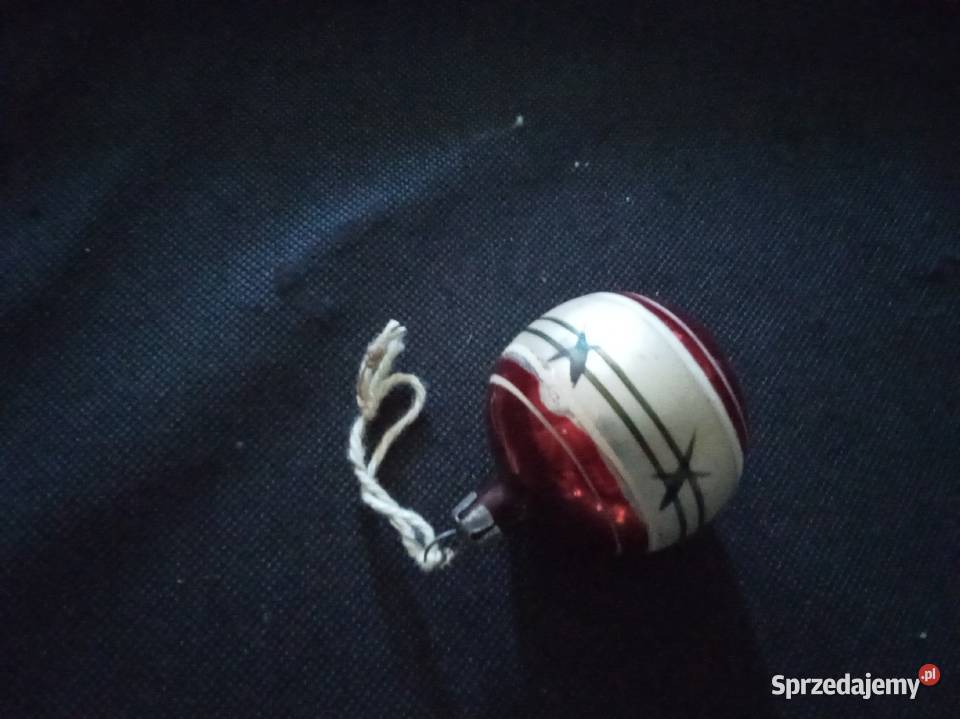 Bombka z wgłębieniem czerwono beżowa Warszawa
