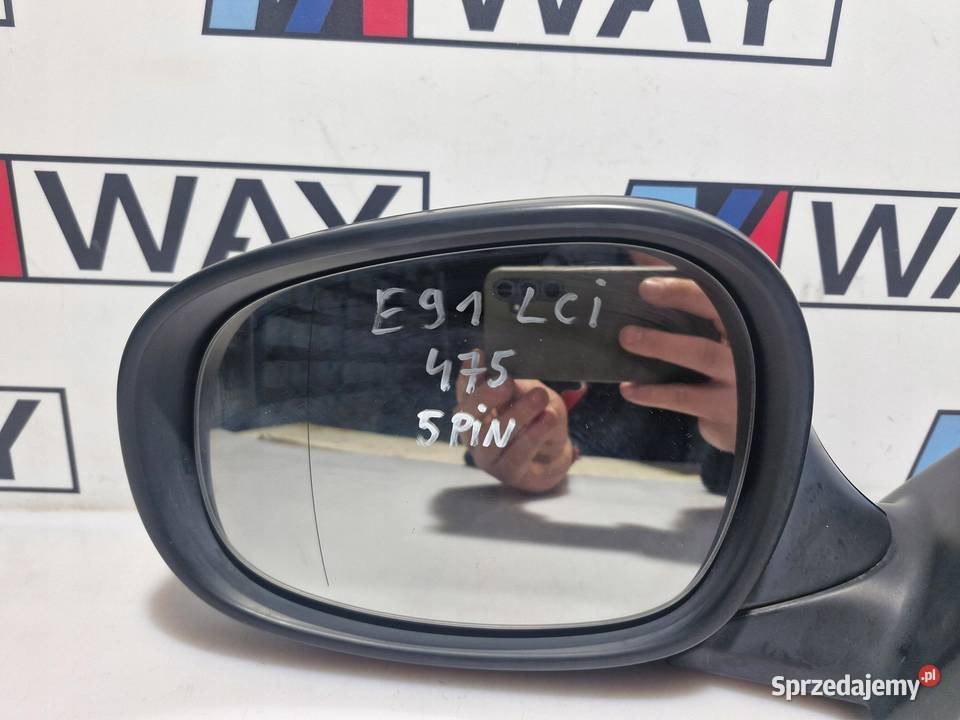 BMW 3 E90 E91 LCI LUSTERKO ZEWNĘTRZNE LEWE 5PIN dolnośląskie