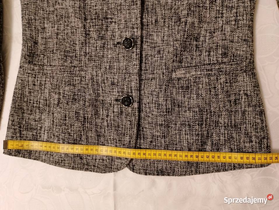 MARYNARKA damska melanż czarnobiały rozmiar 42 wielkopolskie Oborniki