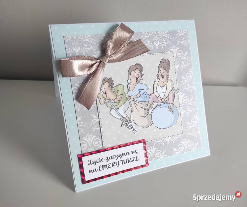 Kartka ręcznie robiona na odejście na emeryturę Łódź