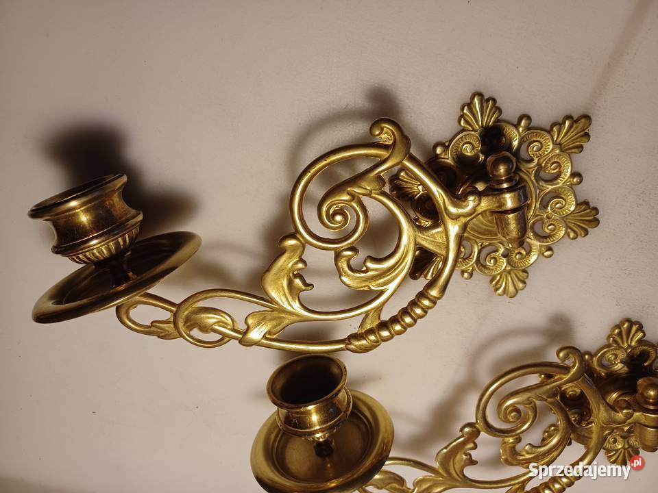 Komlet dwóch pięknych świeczników do pianina Poznań