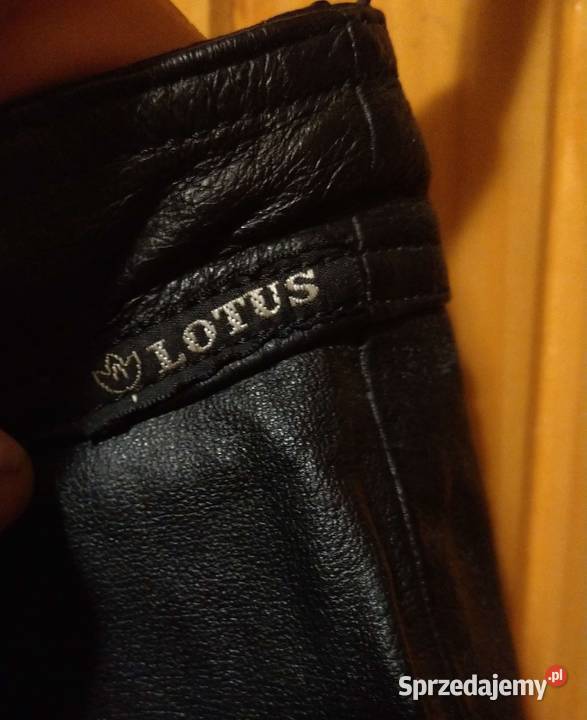 Skórzana spódnica LOTUS midi M L PRL wysyłka sprzedam