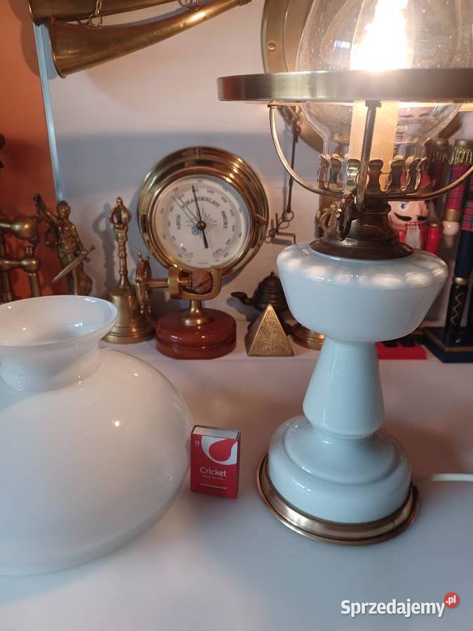 Lampa stołowa Mosiądz szkło Oświetlenie Poznań