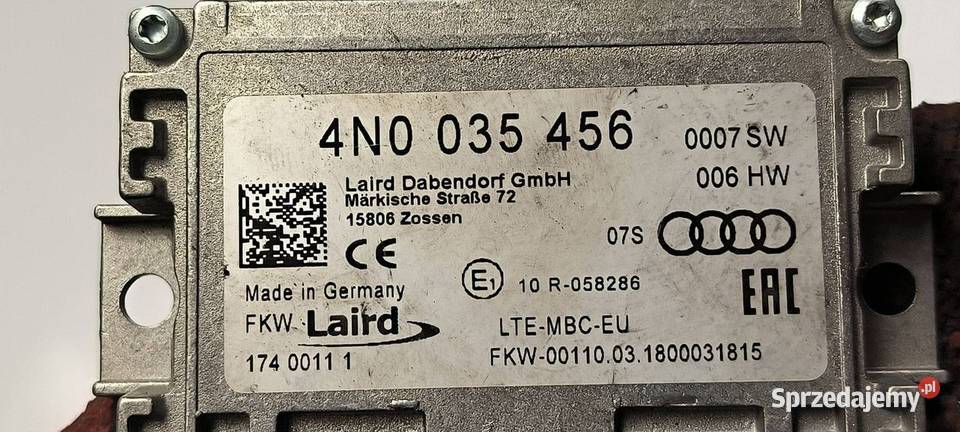 MODUŁ AUDI A8 L D5 4N 4N0035456 osobowe kujawsko-pomorskie Lipno