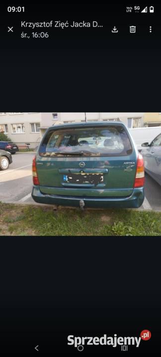 Opel Astra 20 diesel 2000 r fioletowy