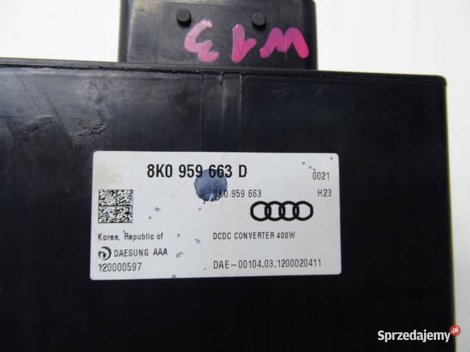 MODUŁ STEROWNIK NAPIĘCIA 8K0959663D AUDI A3 8P