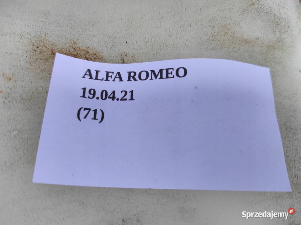 ZBIORNICZEK SPRYSKIWACZY ALFA ROMEO 147 937 3D Pozostałe Nowy Tomyśl