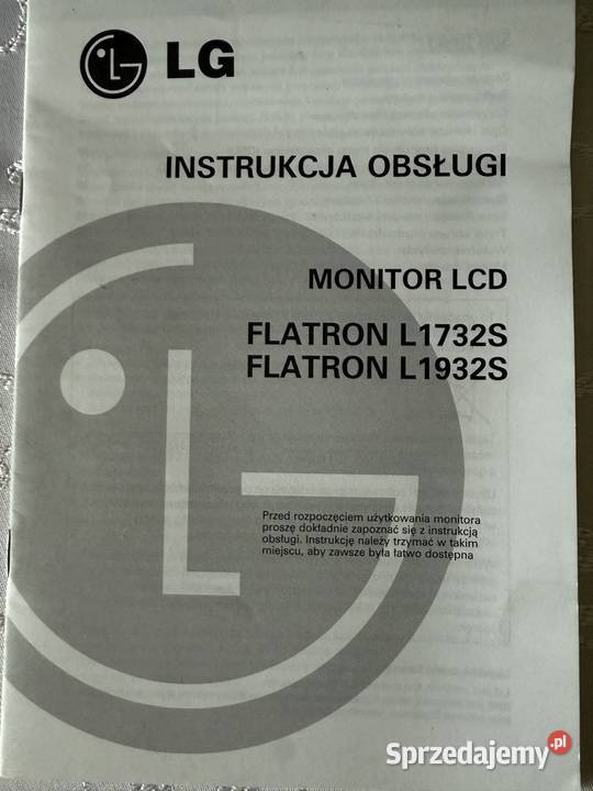 Monitor LG FLATRON L1732SSF w zestawie kabel LG Czerwionka-Leszczyny