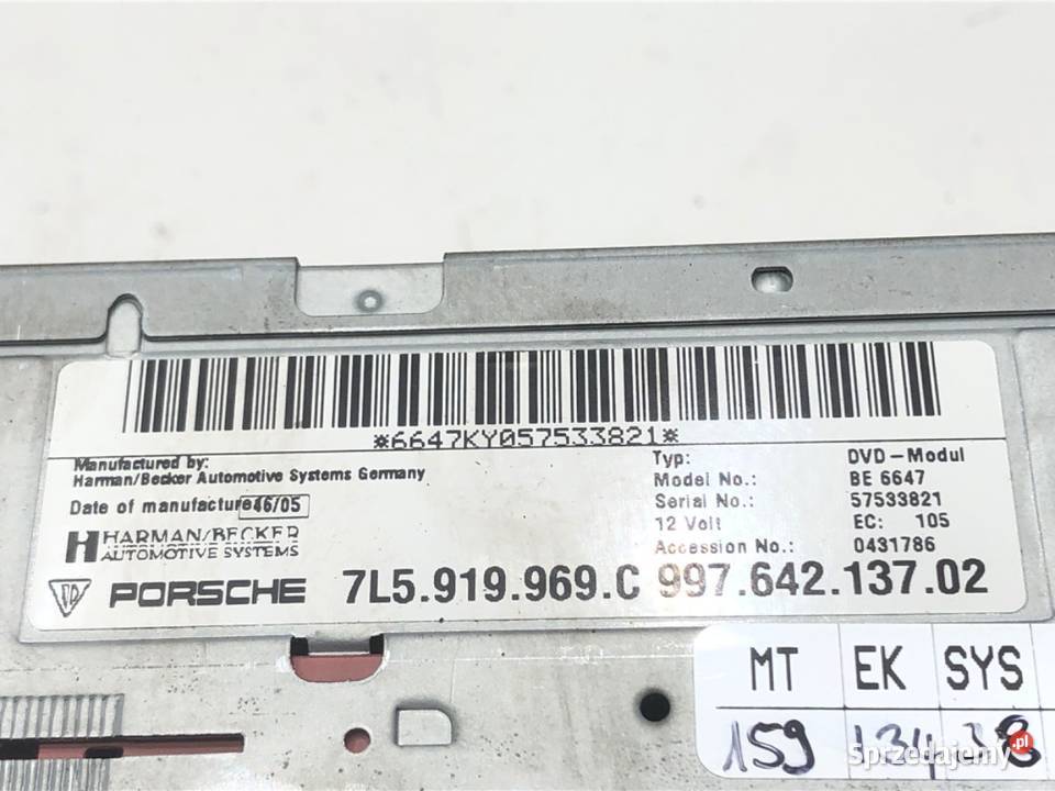 CZYTNIK NAWIGACJI PORSCHE CAYENNE 7L5919969C
