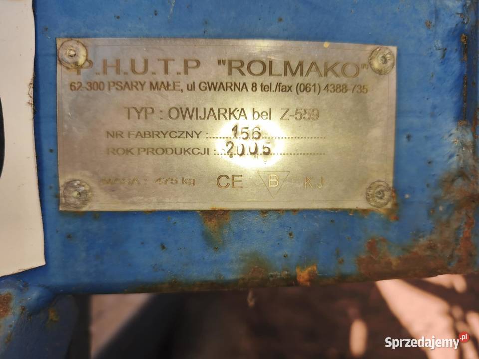 Owijarka do balotów ROLMAKO Z559 zachodniopomorskie Tychowo sprzedam