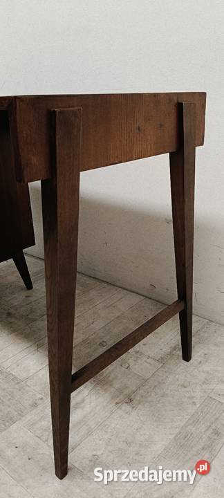 biurko PRL patyczak dwustronne z szufladami Radomsko
