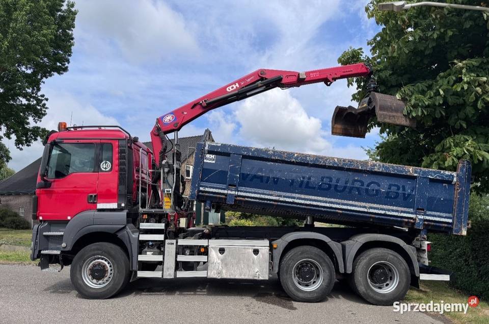 Wywrotka 6x6 z dzwigiem bordmatic MAN TGS Warszawa