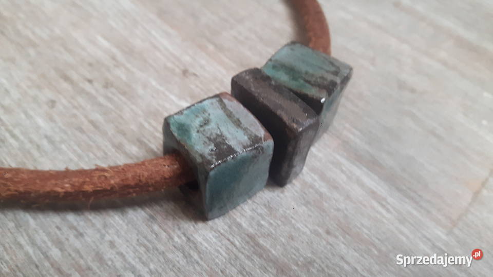 Naszyjnik ceramiczny ręcznie wykonany Otwock
