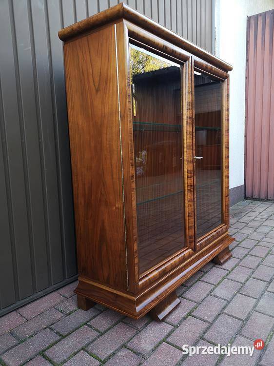 Witryna Biblioteka ARTDECO Orzech Unikat Stara Meble