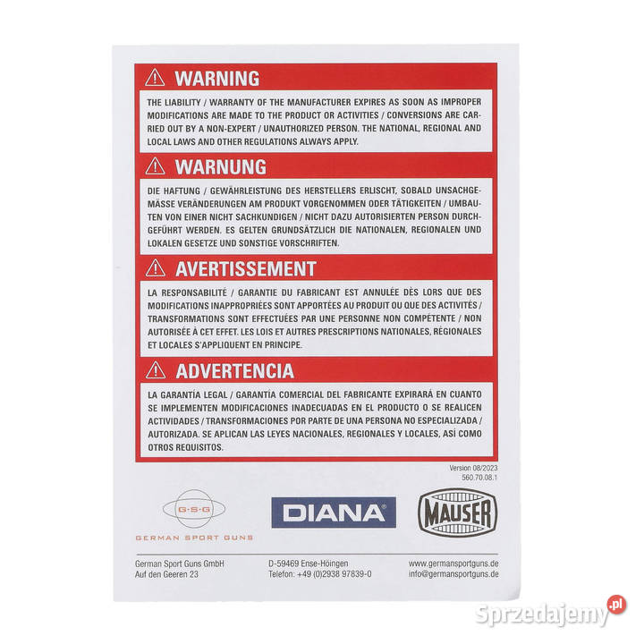 Wiatrówka Diana 260 45 mm Warszawa