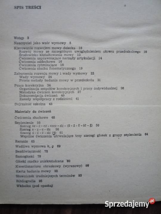 Minimum logopedyczne nauczyciela przedszkola Rok wydania 1983 Szczecin