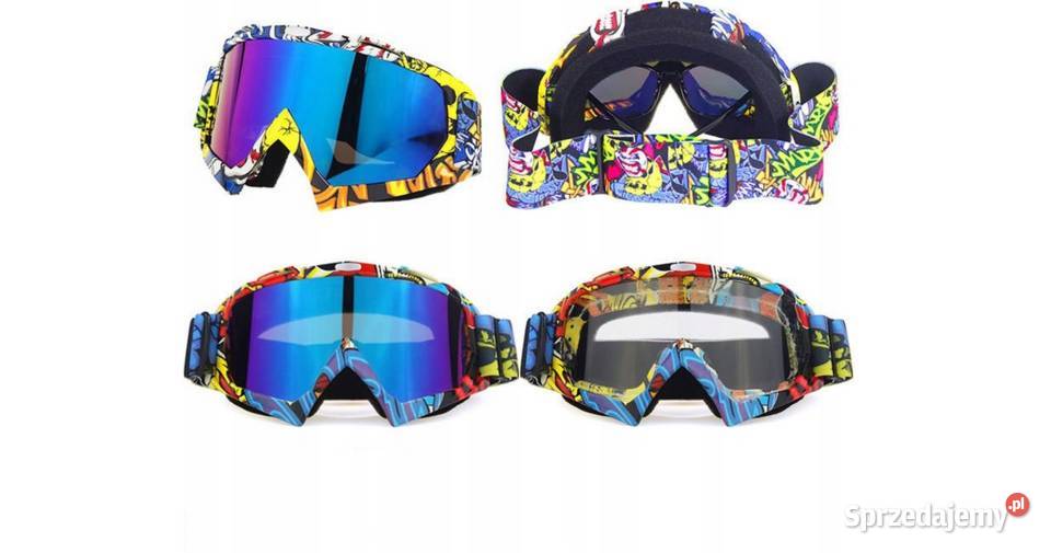 GOGLE OKULARY DO MOTOCYKLA CROSS ENDURO QUAD Kaski i odzież Mysłowice