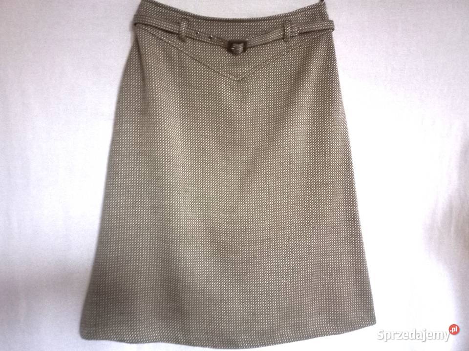 Spódnica kratka Brąz MIDI r SM Pasek stan Białystok