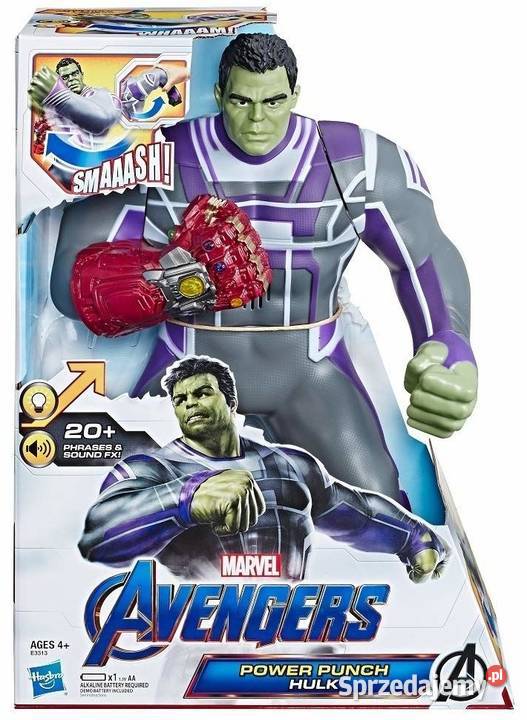 HASBRO MARVEL AVENGERS POWER PUNCH HULK Duża Mogilany