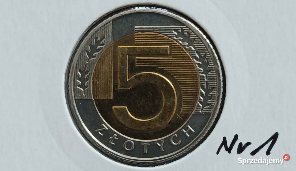 5 Złotych 2020 r 1 błąd mennicy Konin
