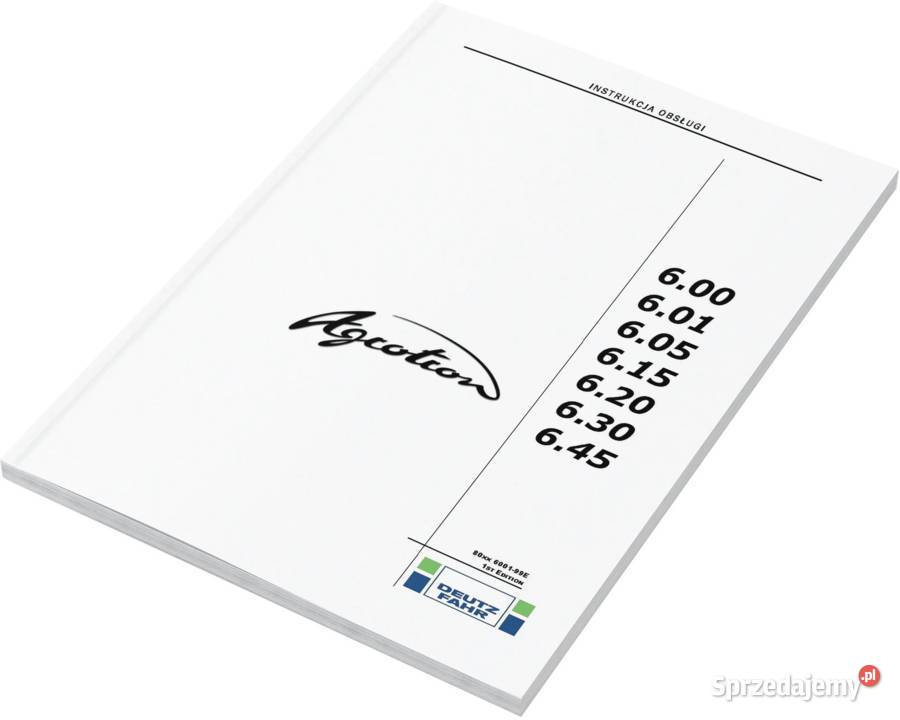 Instrukcja obsługi Agrotron 600 601 605 Pozostałe Szamotuły sprzedam