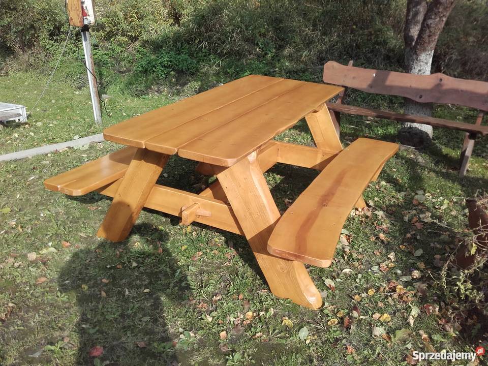 meble ogrodowe stół piwny lite drewno Jelenia Góra sprzedam