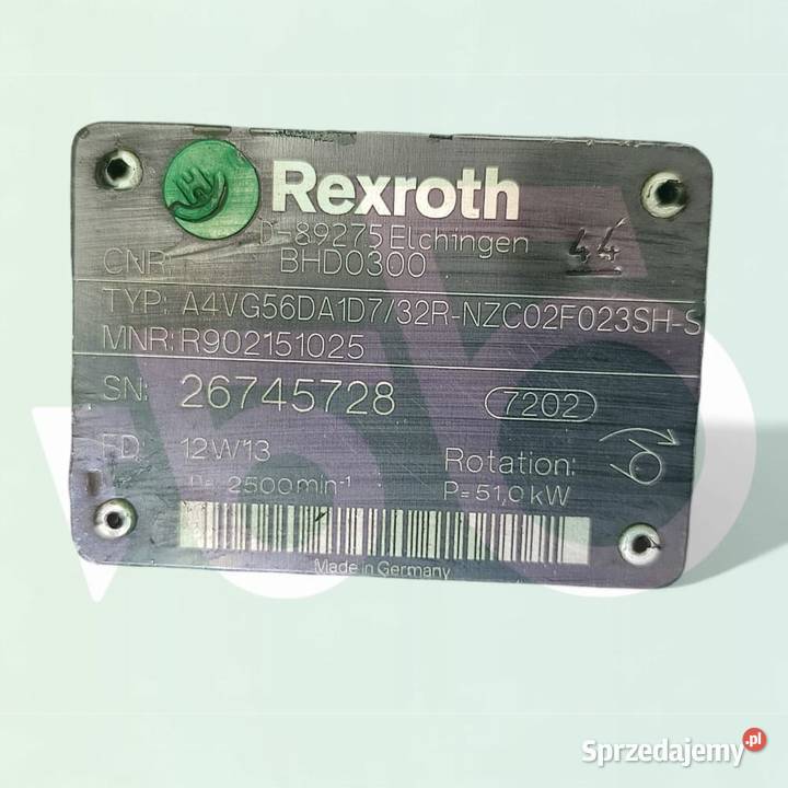 Silnik hydrauliczny A4VG56DA1D7 Rexroth Wilkowo