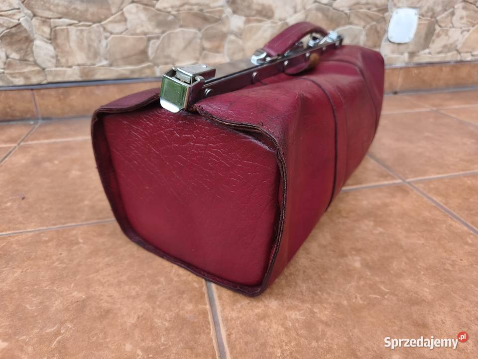 Torba podróżna skórzana podłużna VINTAGE Retro śląskie Szczyrk