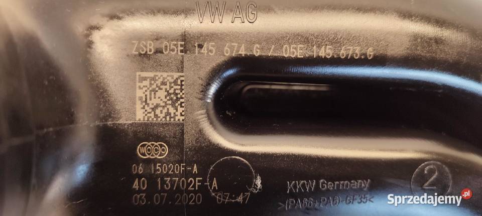 VW TIGUAN II RURA INTERCOOLERA 05E145674G Węże chłodnicy