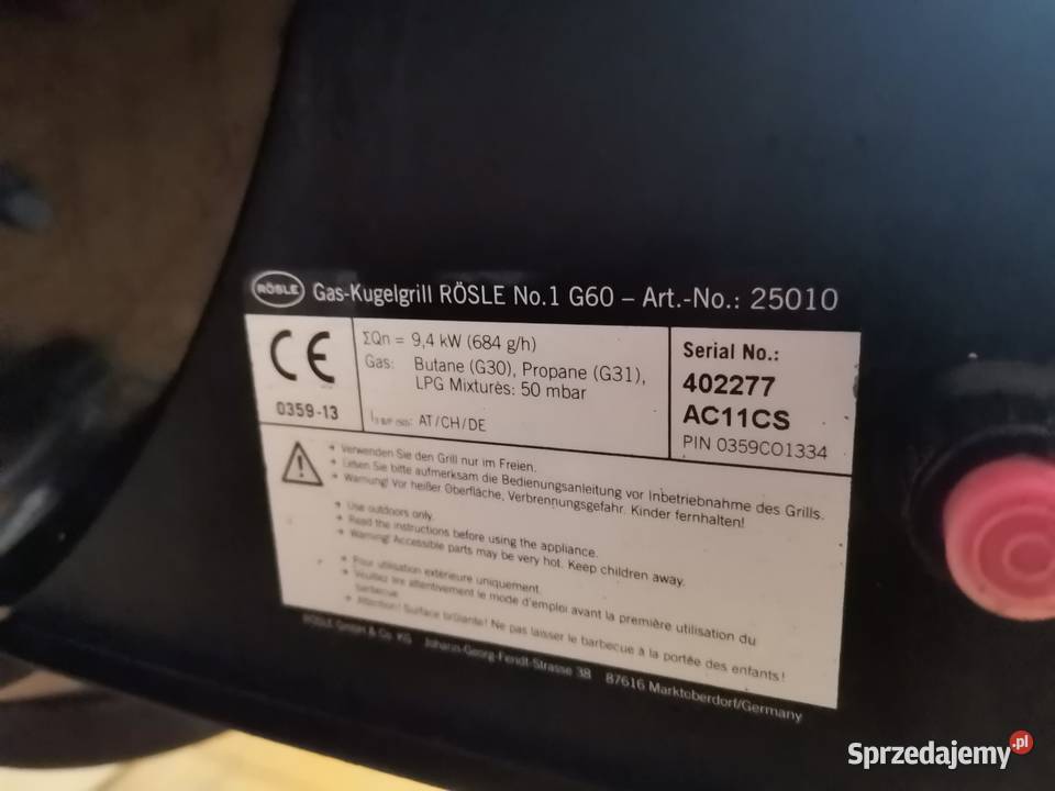 Grill gazowy RSLE G60 Trzcianka