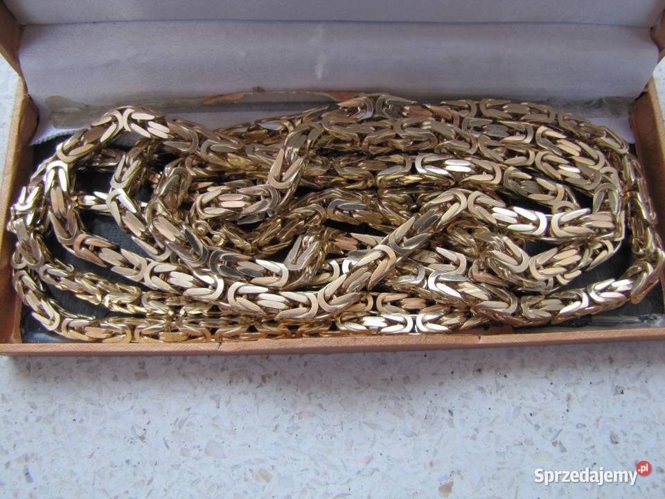 ZŁOTY ŁAŃCUSZEK KRÓLEWSKI SPLOT 150 GRAM NOWY