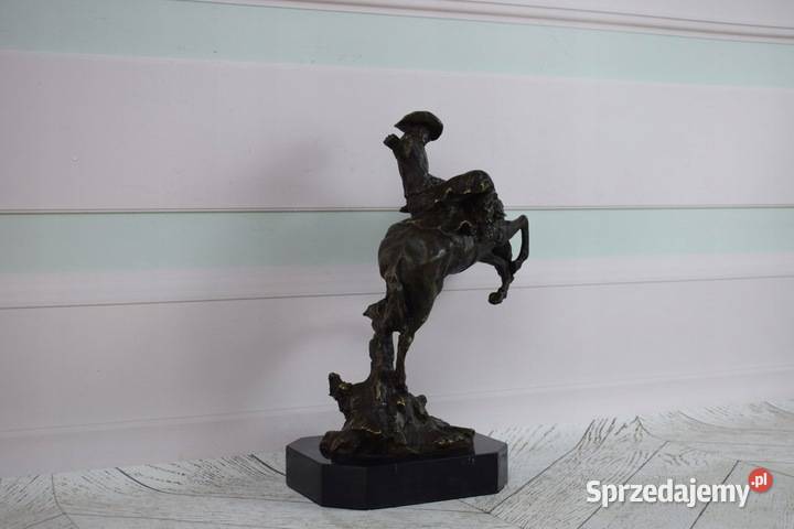 Kowboj na Koniu Dziki Zachód Rodeo Figura Rzeźba Kraków sprzedam