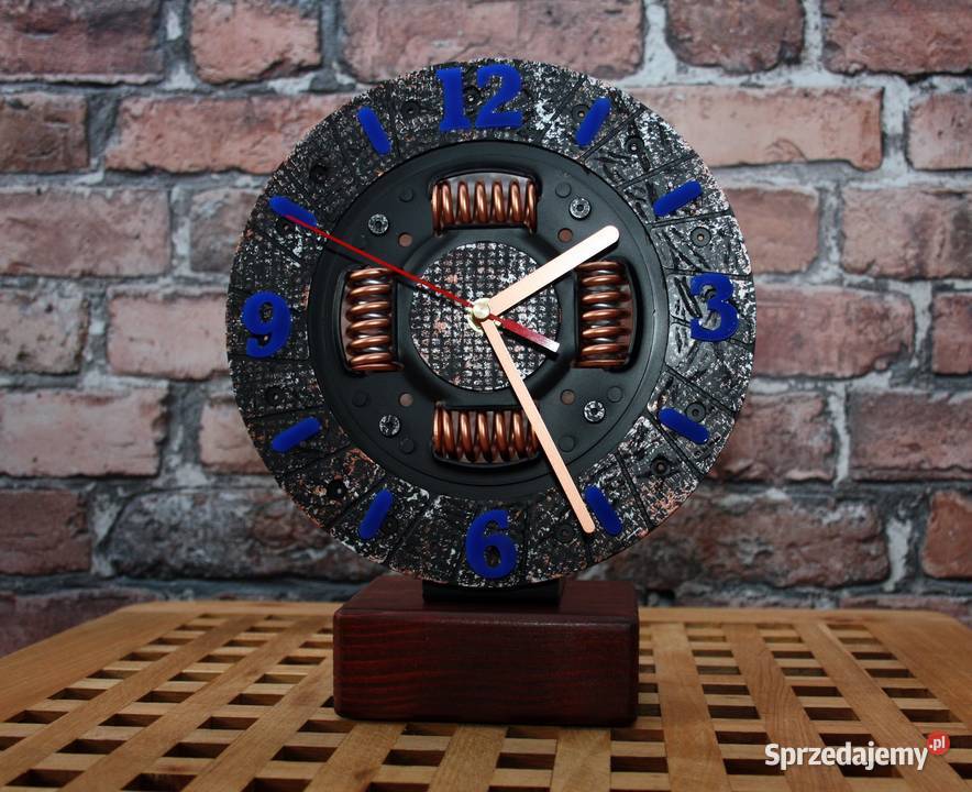 Zegar stojący sprzęgło scrap metal art loft Dębica