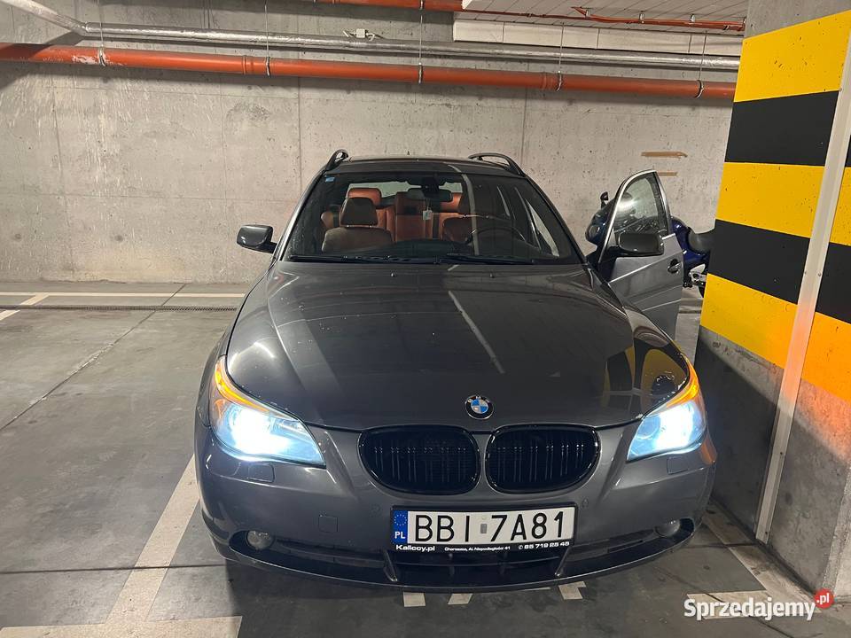 BMW Seria 5 E61 525d 2007 Automat Skóra Panorama wspomaganie kierownicy podlaskie Domanowo